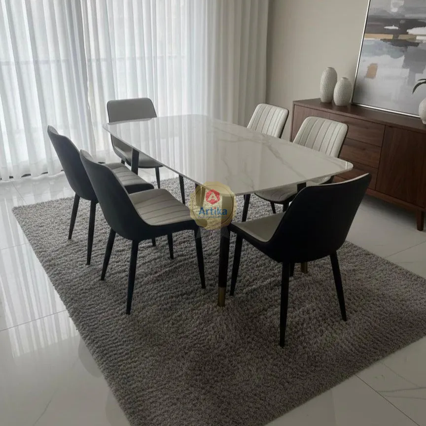 طقم سفرة رخامي عصري وبسيط