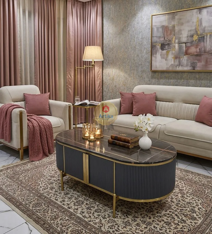 فخامة الرخام والتصميم المضلع