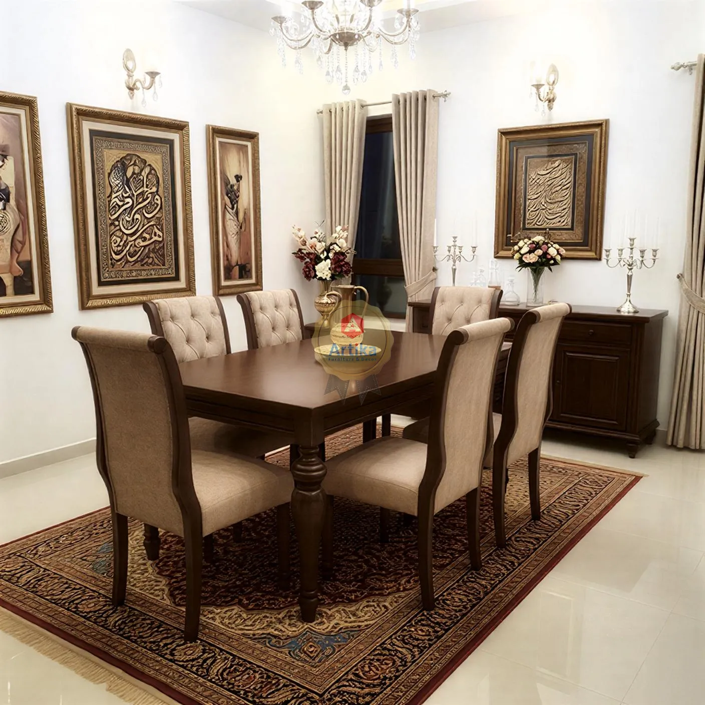 طاولة سفرة كلاسيكية فاخرة